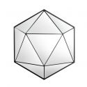 Oglinda de perete decorativa Diamond 60cm, negru