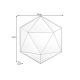 Oglinzi - Oglinda de perete decorativa Diamond 60cm, negru