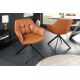 Seturi scaune, HoReCa - Set 2 scaune pivotante Papillon, piele coniac