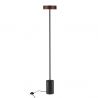 Lampadar/Lampa de podea LED stil minimalist THEA negru/wood metal