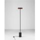 Lampadare - Lampadar/Lampa de podea LED stil minimalist THEA negru/wood metal