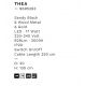 Lampadare - Lampadar/Lampa de podea LED stil minimalist THEA negru/wood metal