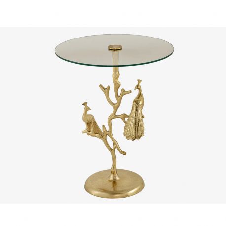 Masute Living - Masuta laterala design unic WILDLIFE PEACOCK 60cm