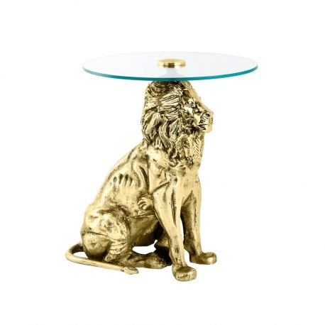 Masute Living - Masuta laterala design unic WILDLIFE LION 60cm