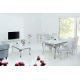 Console - Consola Modern Barock 145cm, alb/ argintiu