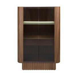 Vitrina, Bufet cu iluminat deosebit design LUX Walnut