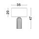 Veioze - Veioza/Lampa de masa decorativa AMMOS alb/gri