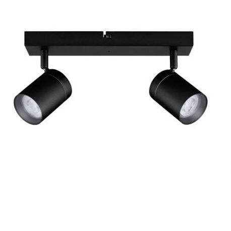 Iluminat pentru baie - Plafoniera cu 2 Spoturi directionabile IP44 ALMA negru