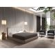 Paturi - Pat dublu tapitat design LUX Brown, 180x200cm