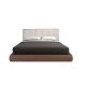 Paturi - Pat dublu tapitat design LUX Brown, 180x200cm