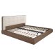 Paturi - Pat dublu tapitat design LUX Brown, 180x200cm