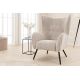 Fotolii - Fotoliu elegant design retro AMSTERDAM boucle greige
