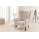Fotolii - Fotoliu elegant design retro AMSTERDAM boucle greige