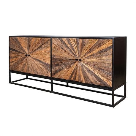 Comode - Comoda design industrial vintage Barracuda 180cm, maro