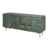 Comoda cu fronturi 3D design ondulat WAVE 160cm, turcoaz