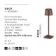 Lampi decorative si solare - Veioza/Lampa de masa LED portabila exterior IP54 DECK maro