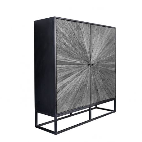 Comode - Comoda inalta design industrial vintage Barracuda 120cm, gri