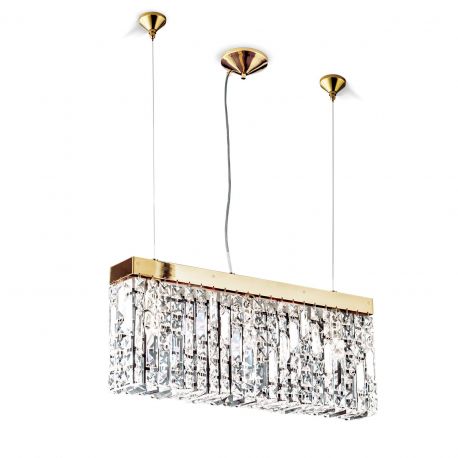 Lustre Cristal Asfour - Lustra suspendata cristal Asfour design modern de lux Ring 50cm gold plated