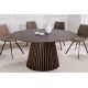 Mese dining - Masa rotunda Valhalla Wood 140cm, stejar inchis