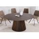 Mese dining - Masa rotunda Valhalla Wood 140cm, stejar inchis