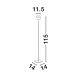 Lampi decorative si solare - Lampadar/Lampa de podea LED portabila exterior IP54 PERSEA negru