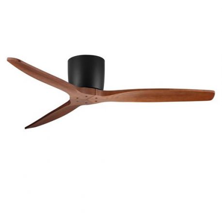 Lustre cu ventilator - Ventilator de tavan cu telecomanda NINEMIA negru/dark wood