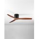 Lustre cu ventilator - Ventilator de tavan cu telecomanda NINEMIA negru/dark wood