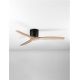 Lustre cu ventilator - Ventilator de tavan cu telecomanda NINEMIA negru/natural wood