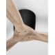 Lustre cu ventilator - Ventilator de tavan cu telecomanda NINEMIA negru/natural wood