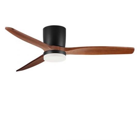 Lustre cu ventilator - Lustra LED cu Ventilator si telecomanda ALOA negru/dark wood