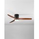 Lustre cu ventilator - Lustra LED cu Ventilator si telecomanda ALOA negru/dark wood