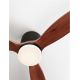 Lustre cu ventilator - Lustra LED cu Ventilator si telecomanda ALOA negru/dark wood