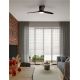Lustre cu ventilator - Lustra LED cu Ventilator si telecomanda ALOA negru