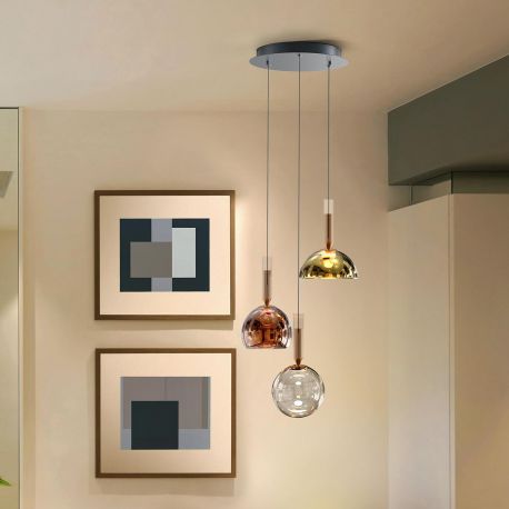 Pendule, Lustre suspendate - Lustra LED moderna design decorativ Charlize 3L COLOURS
