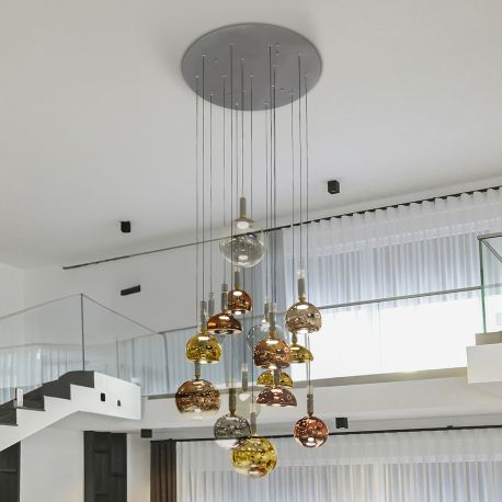 Corpuri de iluminat Lustre pentru casa scarii - Lustra LED XXL casa scarii design decorativ Charlize 16L COLOURS