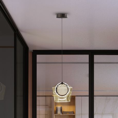 Pendule, Lustre suspendate - Pendul LED modern design decorativ Ingrid 1L champagne