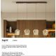 Pendule, Lustre suspendate - Lustra cu 4 pendule LED design decorativ Ingrid 4L champagne