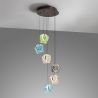Lustra cu 5 pendule LED design decorativ Ingrid 5L color