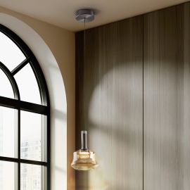 Pendule, Lustre suspendate - Pendul LED modern design decorativ Scarlet 1L amber