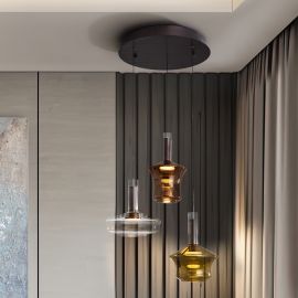Pendule, Lustre suspendate - Lustra LED cu 3 pendule design decorativ Scarlet 3L color