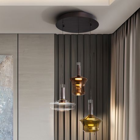 Pendule, Lustre suspendate - Lustra LED cu 3 pendule design decorativ Scarlet 3L color