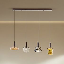 Pendule, Lustre suspendate - Lustra LED cu 4 pendule design decorativ Scarlet 4L color