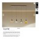 Pendule, Lustre suspendate - Lustra LED cu 4 pendule design decorativ Scarlet 4L color