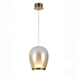 Pendule, Lustre suspendate - Lustra/Pendul LED modern design decorativ Suspiro D-25cm gold/amber