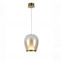 Pendul LED modern design decorativ Suspiro D-18cm gold/amber 