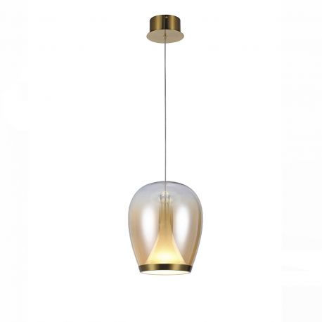 Pendule, Lustre suspendate - Pendul LED modern design decorativ Suspiro D-18cm gold/amber