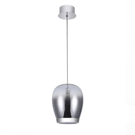 Pendule, Lustre suspendate - Pendul LED modern design decorativ Suspiro D-18cm crom/fumuriu