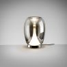 Veioza LED moderna design decorativ Suspiro crom/fumuriu