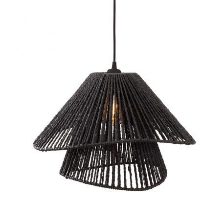 Pendule, Lustre suspendate - Lustra stil modern natural Amalfi II negru