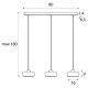 Pendule, Lustre suspendate - Lustra LED suspendata design decorativ Lipari 3L liniar